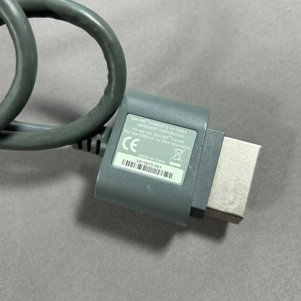 OEM Microsoft Xbox 360 Audio Video Composite AV Cable Cord X810973-001